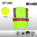 Norma ANSI / ISEA107 Para seguridad en el trabajo de los trabajadores seguridad reflectante en los bolsillos del chaleco